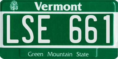 VT license plate LSE661