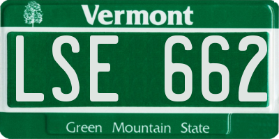 VT license plate LSE662