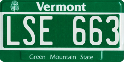 VT license plate LSE663