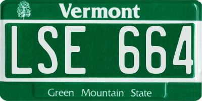 VT license plate LSE664