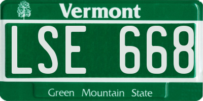 VT license plate LSE668