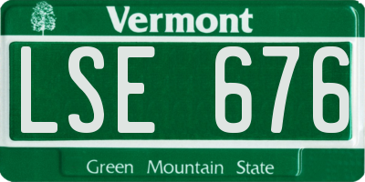 VT license plate LSE676