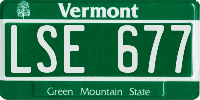 VT license plate LSE677