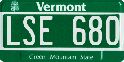 VT license plate LSE680