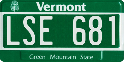 VT license plate LSE681