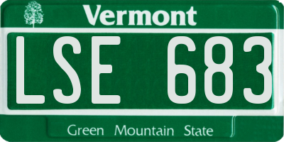 VT license plate LSE683
