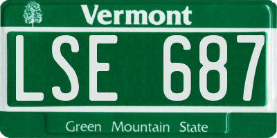 VT license plate LSE687