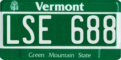 VT license plate LSE688