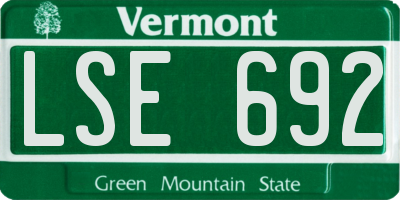 VT license plate LSE692