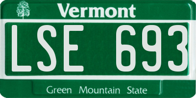 VT license plate LSE693