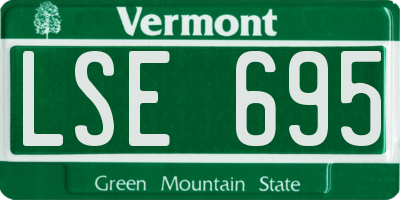 VT license plate LSE695