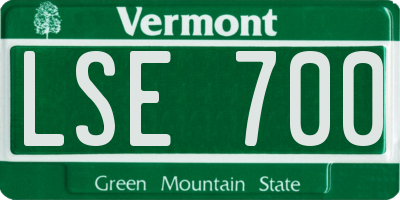 VT license plate LSE700
