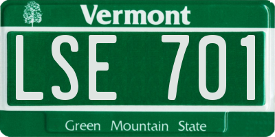 VT license plate LSE701