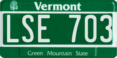 VT license plate LSE703