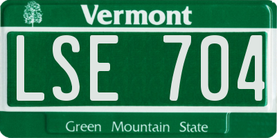 VT license plate LSE704