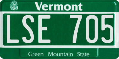 VT license plate LSE705