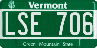 VT license plate LSE706