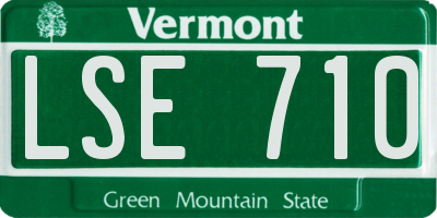 VT license plate LSE710