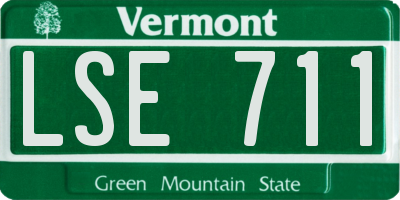 VT license plate LSE711