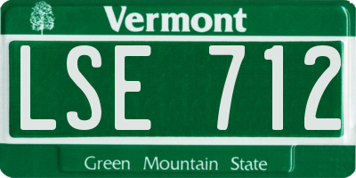VT license plate LSE712