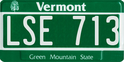 VT license plate LSE713