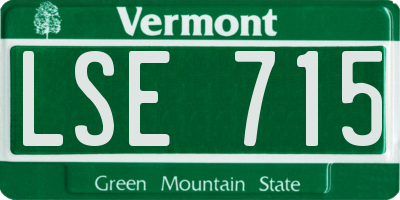 VT license plate LSE715