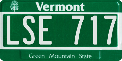 VT license plate LSE717
