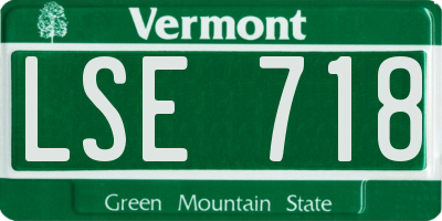 VT license plate LSE718