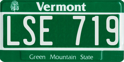 VT license plate LSE719