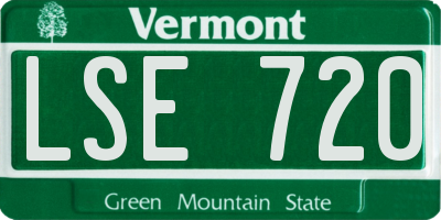 VT license plate LSE720