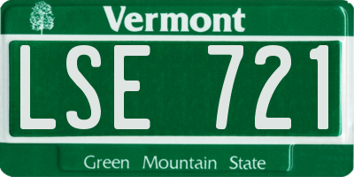 VT license plate LSE721