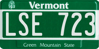 VT license plate LSE723