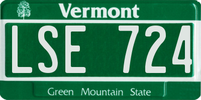 VT license plate LSE724