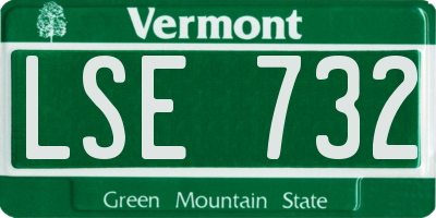 VT license plate LSE732