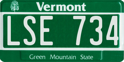 VT license plate LSE734