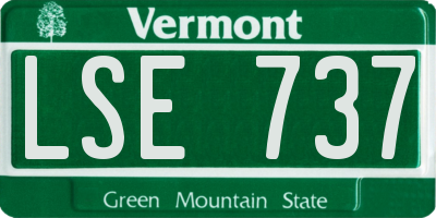 VT license plate LSE737
