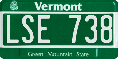 VT license plate LSE738