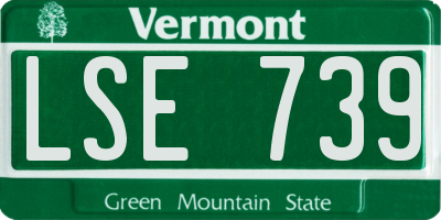 VT license plate LSE739