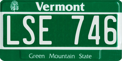VT license plate LSE746
