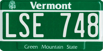 VT license plate LSE748