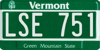 VT license plate LSE751