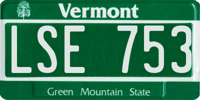 VT license plate LSE753