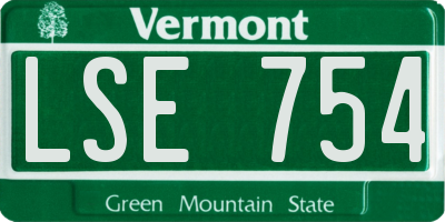 VT license plate LSE754
