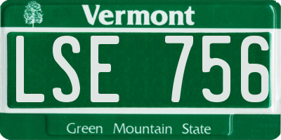 VT license plate LSE756
