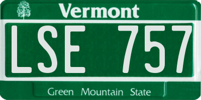 VT license plate LSE757