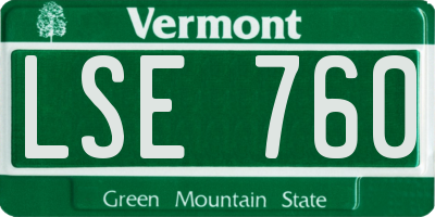 VT license plate LSE760
