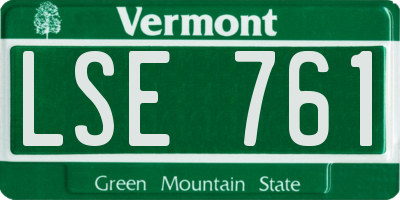 VT license plate LSE761