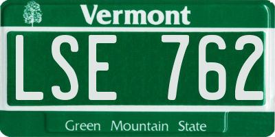 VT license plate LSE762
