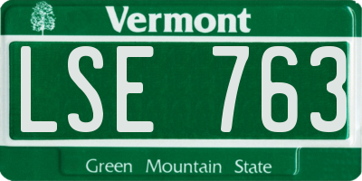 VT license plate LSE763