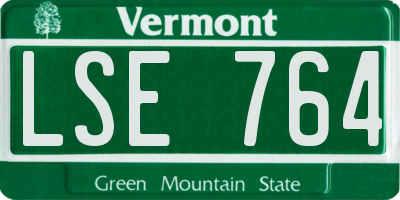 VT license plate LSE764